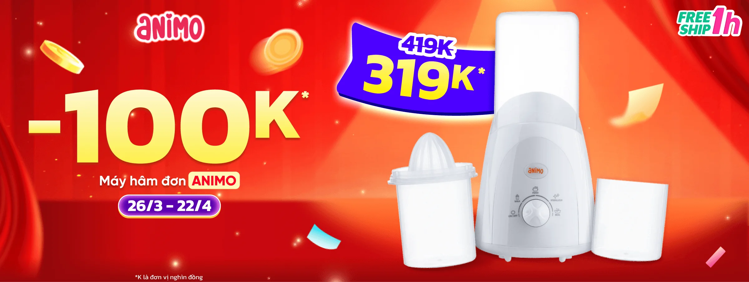  Hâm đơn Animo T4 -CATE