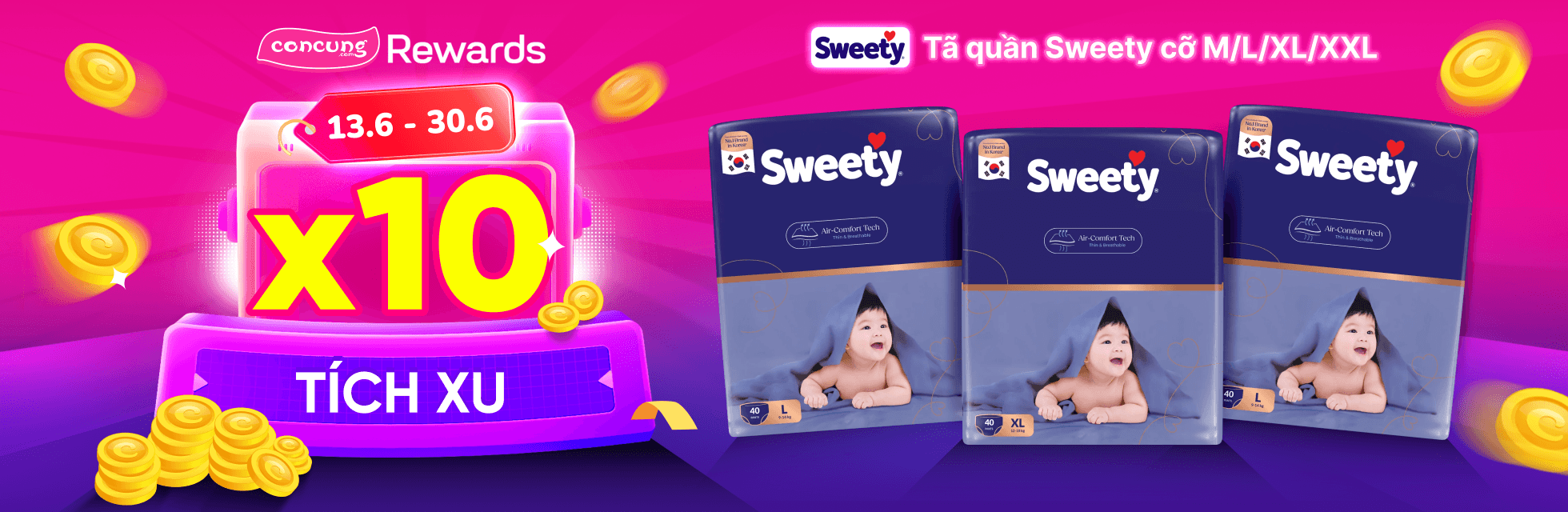 Sweety x10 tích xu - HOME