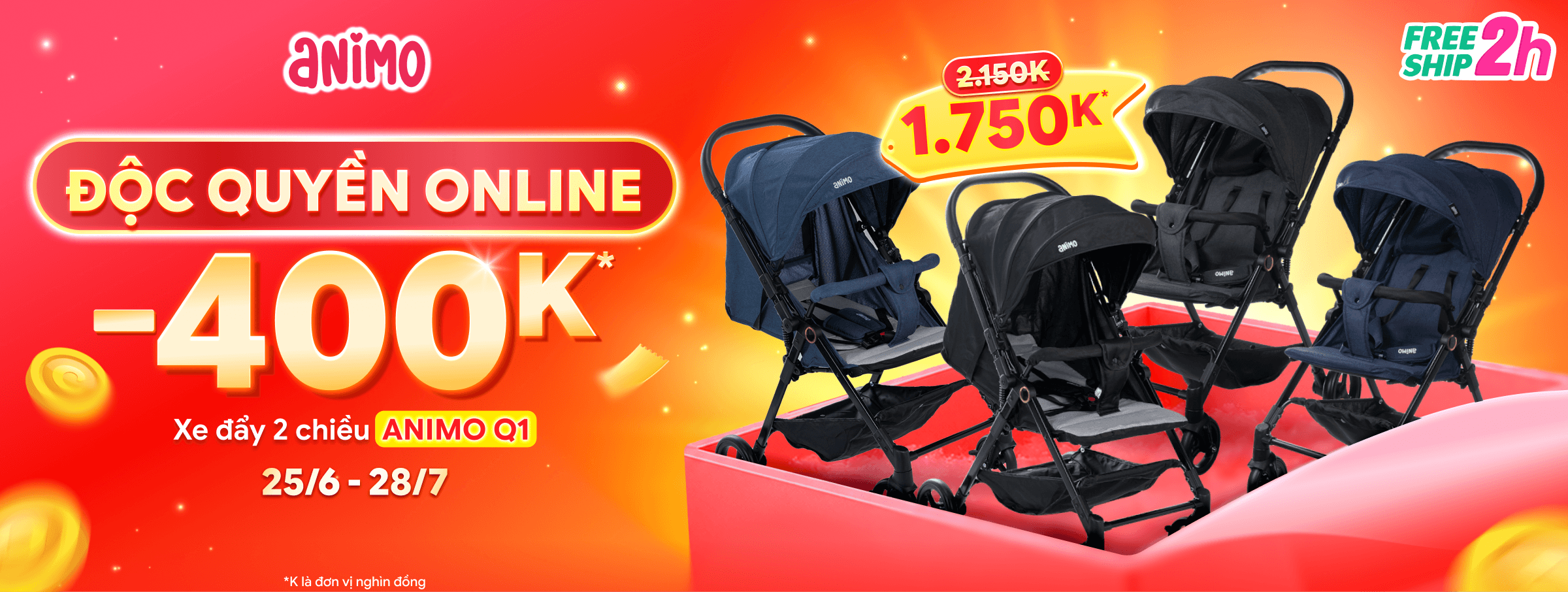 Xe đẩy Animo Q1