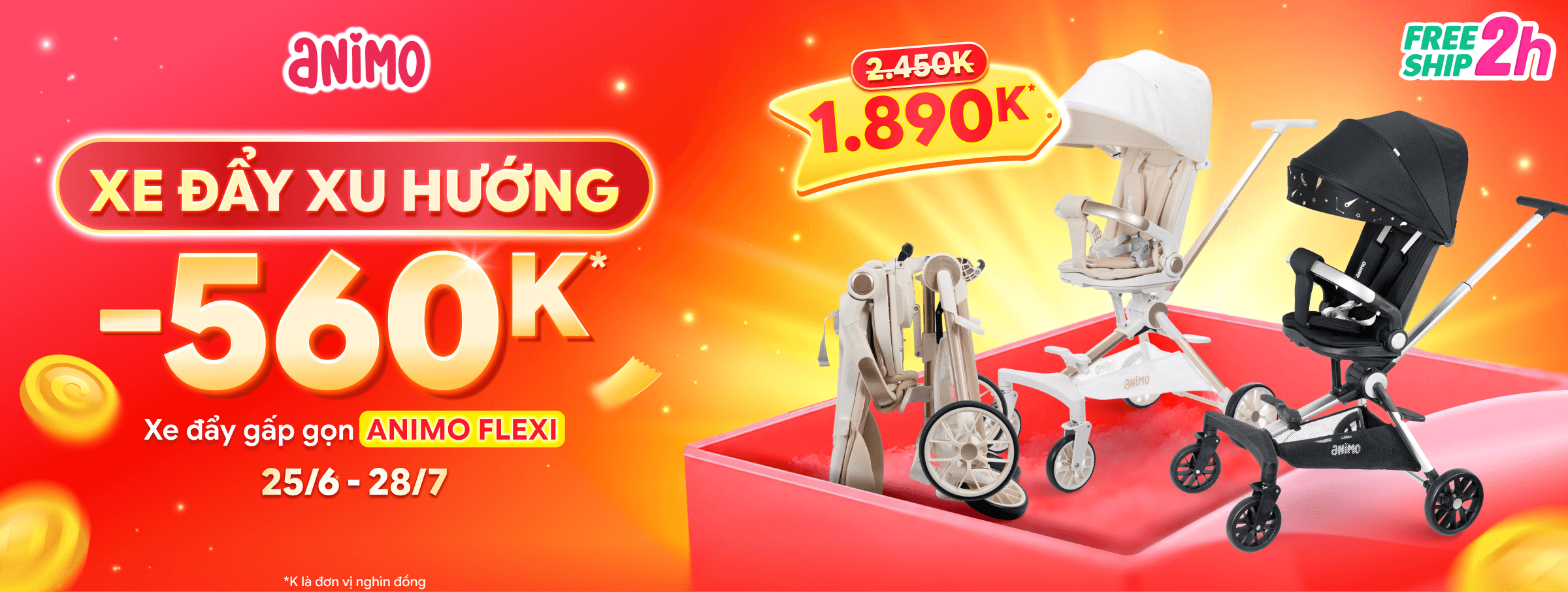 Xe đẩy Animo Flexi