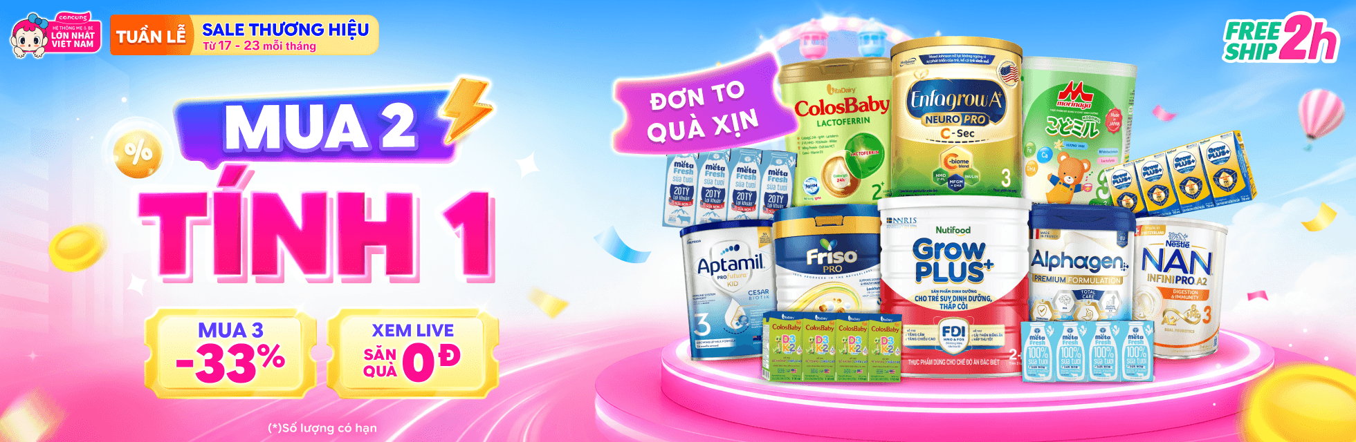 Online Cate Week - Mua 2 tặng 1