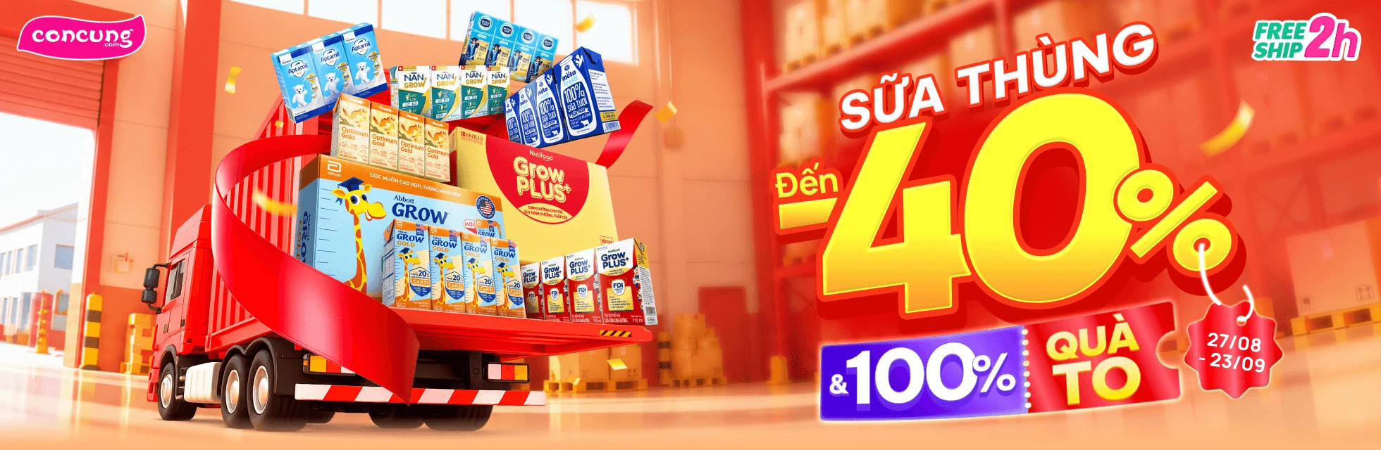 Sữa Thùng -40% CP T9