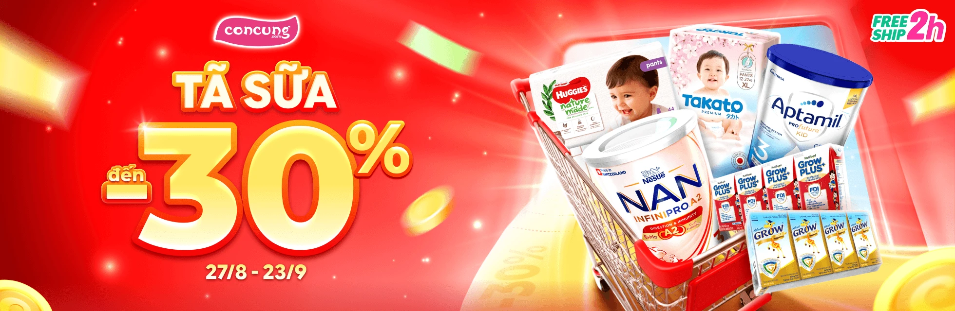 Sales Campaign Tháng 9: Tã sữa giảm đến 30%