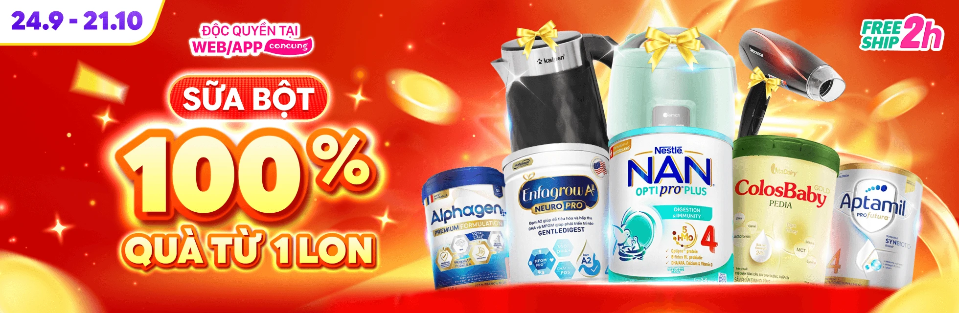 Cate campaign Sữa bột - HOME