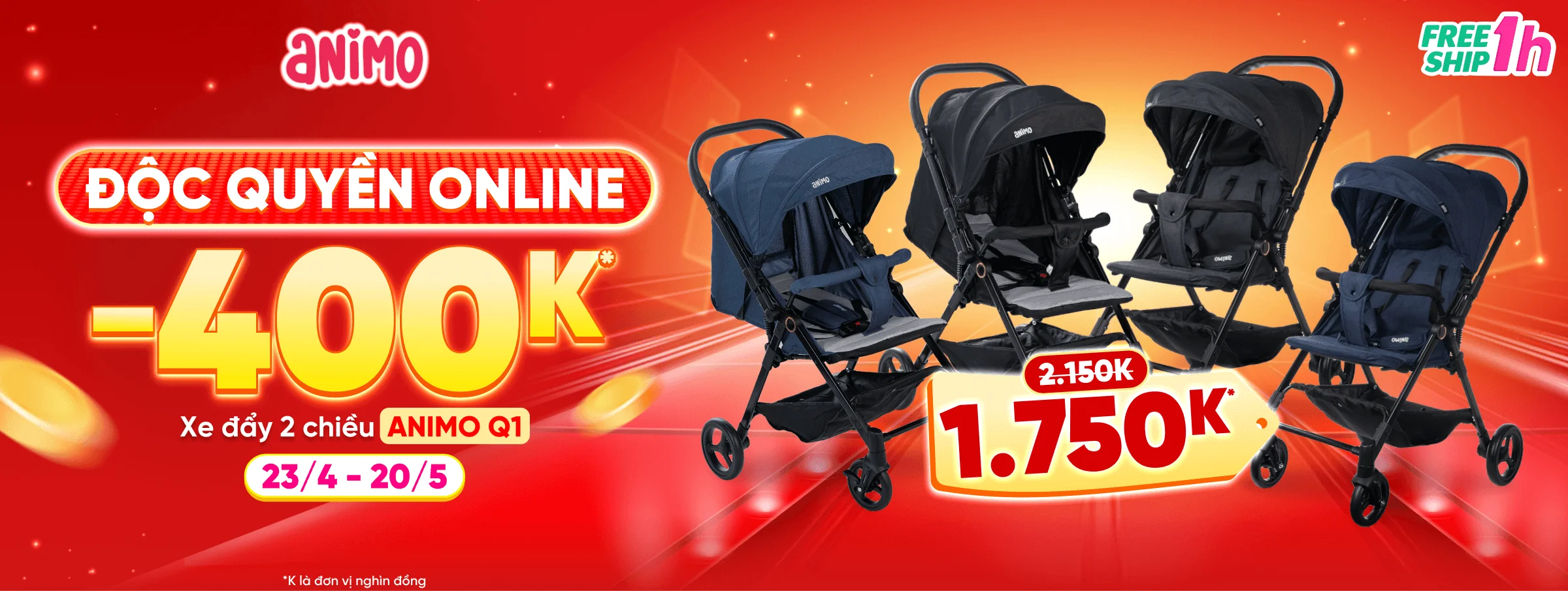 Xe đẩy Animo Q1 T5 - CATE