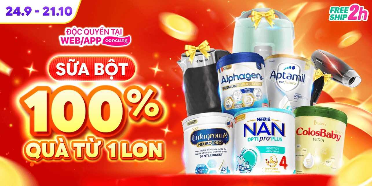 SỮA BỘT 100% QUÀ TỪ 1 LON 