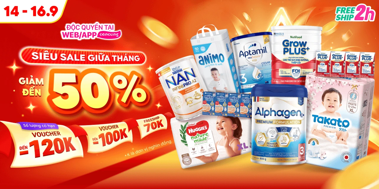 SIÊU SALE GIỮA THÁNG - GIẢM ĐẾN 50%