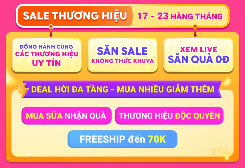 SIÊU SALE THƯƠNG HIỆU - TÃ SỮA GIẢM ĐẾN 30%
