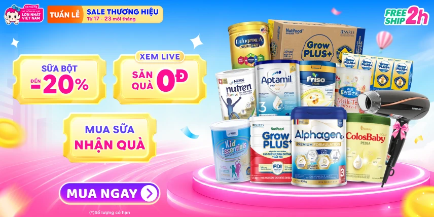 SIÊU SALE THƯƠNG HIỆU - TÃ SỮA GIẢM ĐẾN 30%