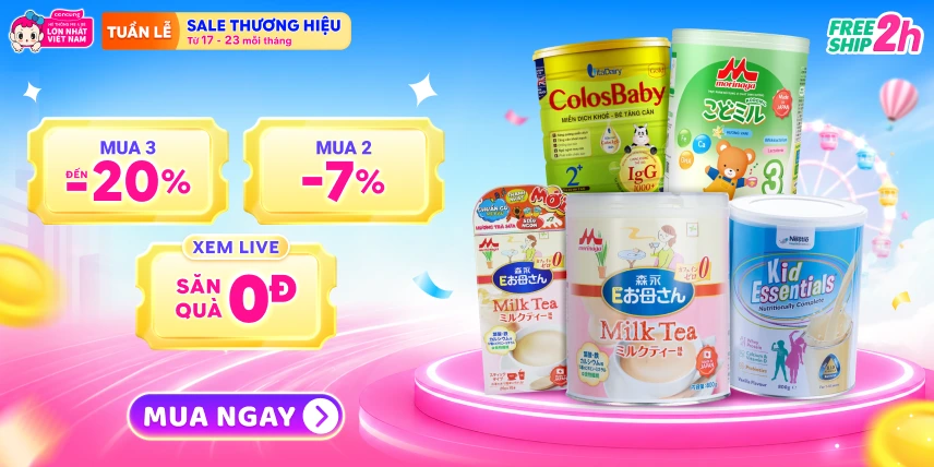 SIÊU SALE THƯƠNG HIỆU - TÃ SỮA GIẢM ĐẾN 30%