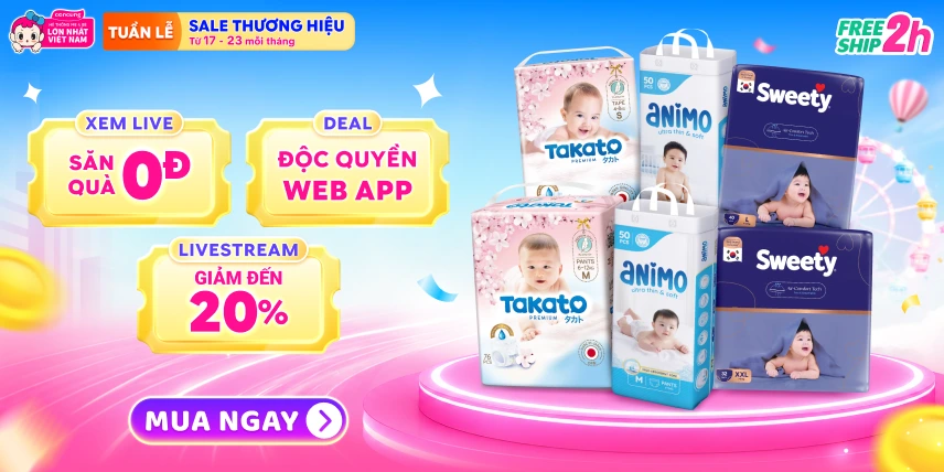 SIÊU SALE THƯƠNG HIỆU - TÃ SỮA GIẢM ĐẾN 30%