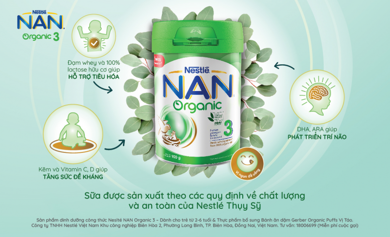 Review sữa Nestle NAN Organic: Hỗ trợ tiêu hoá, giảm táo bón cho trẻ  