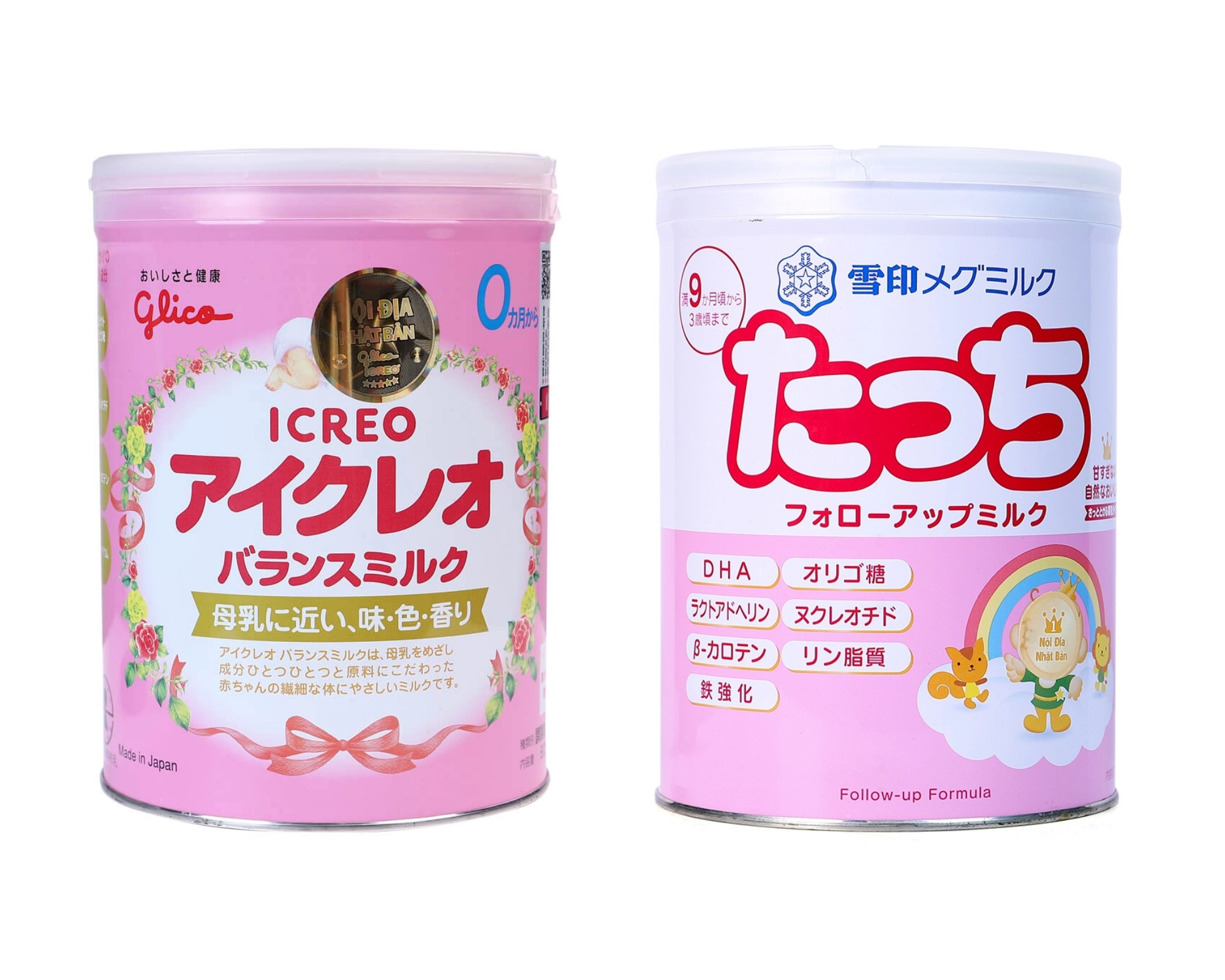 Cặp đôi sữa Nhật Snow Baby và Glico có gì khác biệt?