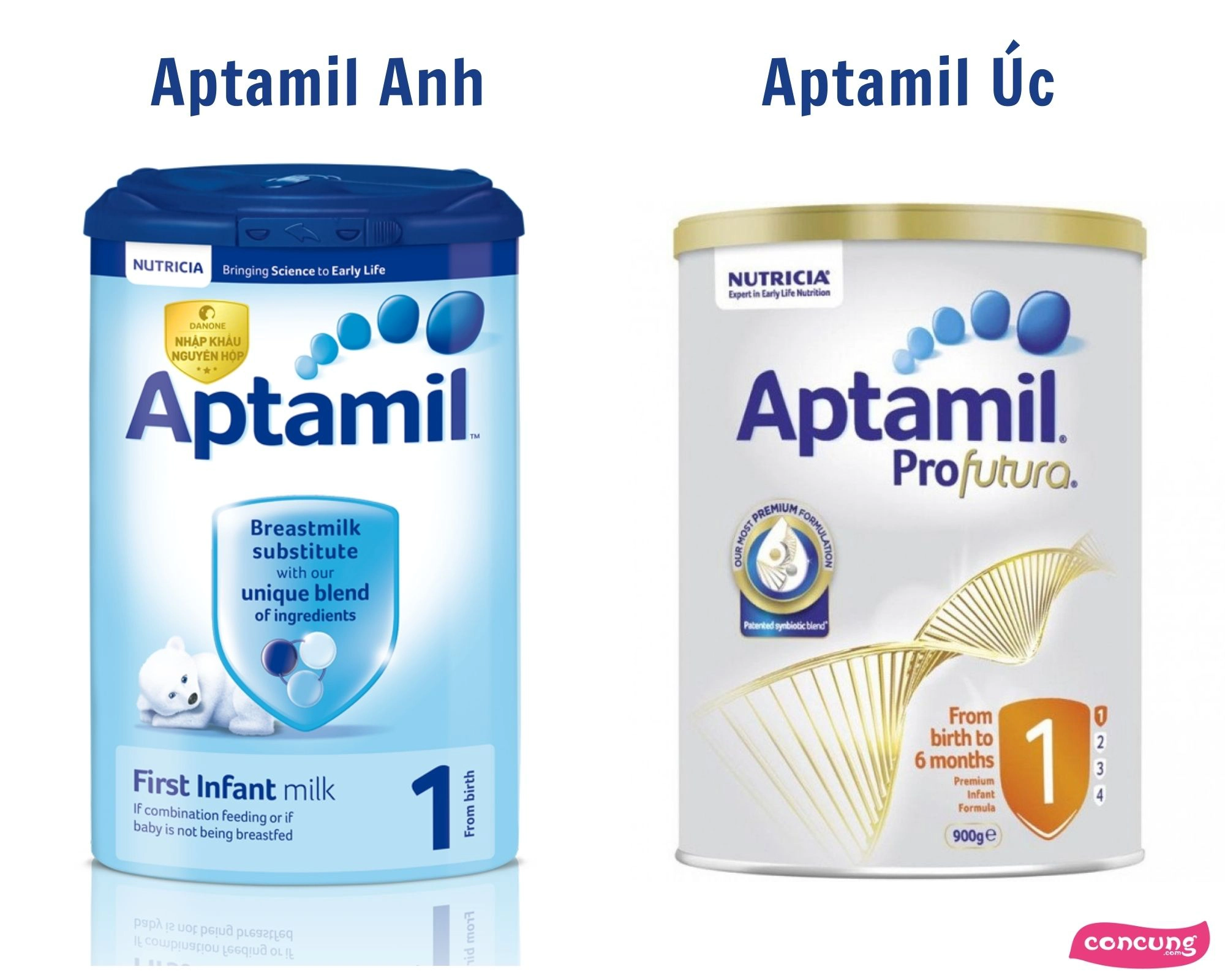 So sánh sữa Aptamil Anh và Aptamil Úc: Loại nào tốt hơn? 