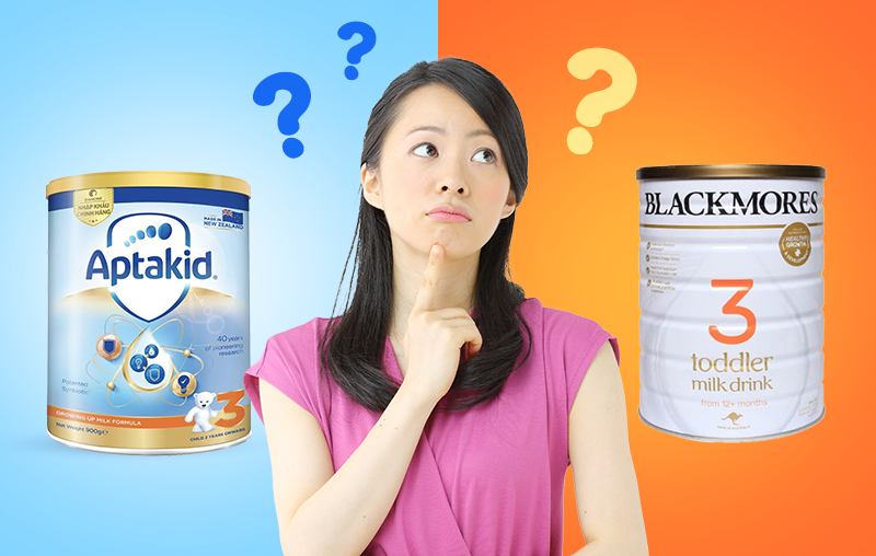 So sánh sữa Blackmores và sữa Aptamil. Mẹ nên chọn loại nào cho con? 