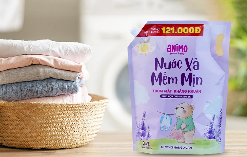5 lý do mẹ nên chọn nước xả vải em bé Animo