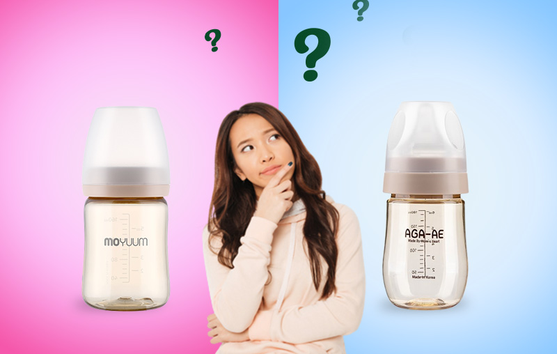 So sánh bình sữa Hàn Quốc Aga-ae và Moyuum: Loại nào tốt hơn?