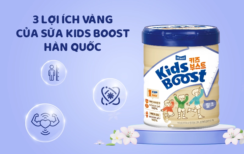3 lợi ích “vàng” từ sữa Kids Boost Hàn Quốc cho bé