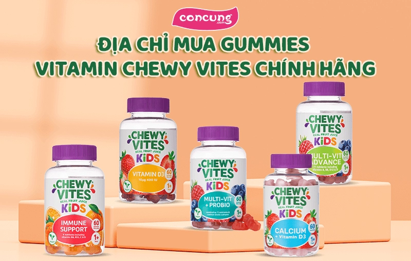 Mách ba mẹ địa chỉ mua gummies vitamin CHEWY VITES chính hãng, giá tốt