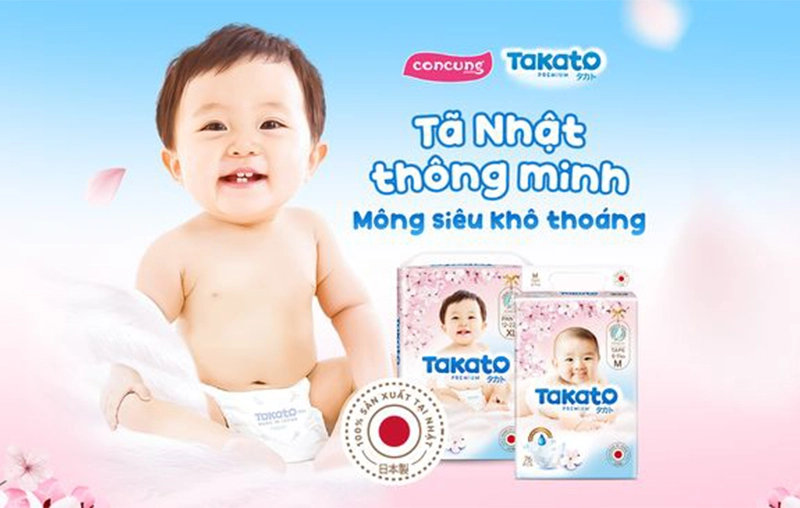 Takato - Thương hiệu tã Nhật được ba mẹ Việt tin chọn cho bé