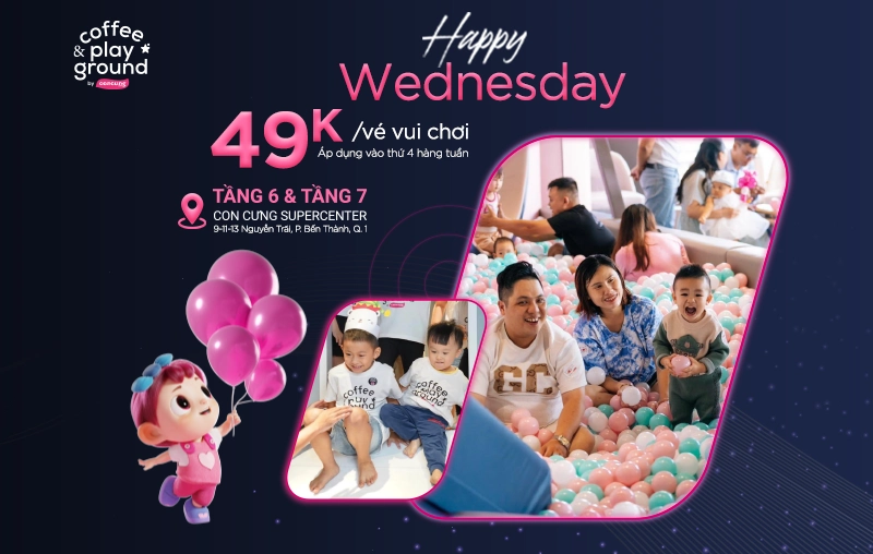 3 ưu đãi hot nhất chỉ có tại quán cafe có khu vui chơi cho bé Con Cưng Kids Café