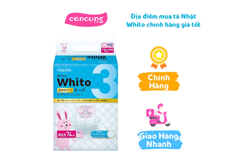 Địa điểm mua tã Nhật siêu cao cấp Whito chính hãng, giá tốt