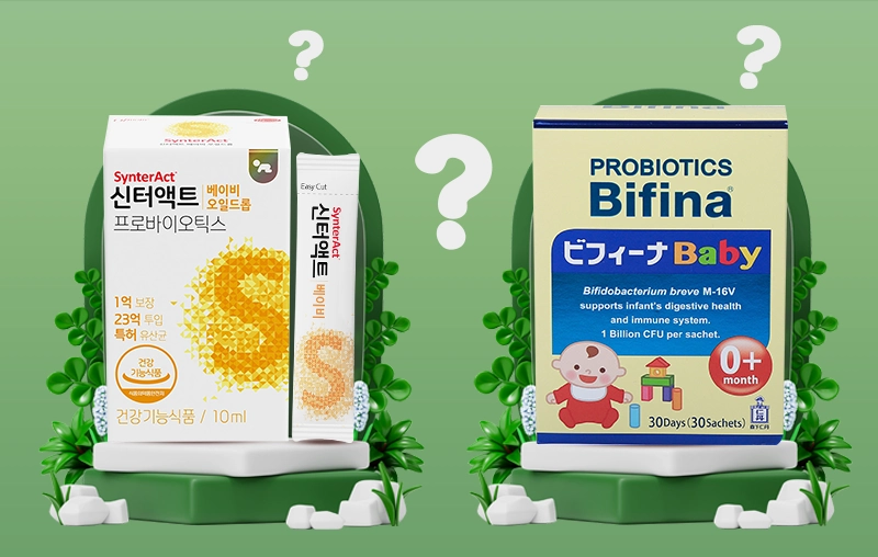 [Chi tiết] So sánh men vi sinh Bifina và men vi sinh SynterAct, loại nào tốt cho bé?