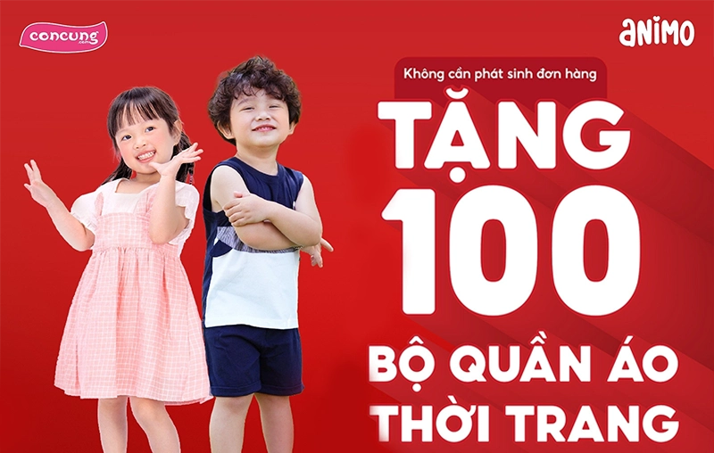 CON CƯNG TẶNG 100 BỘ QUẦN ÁO THỜI TRANG