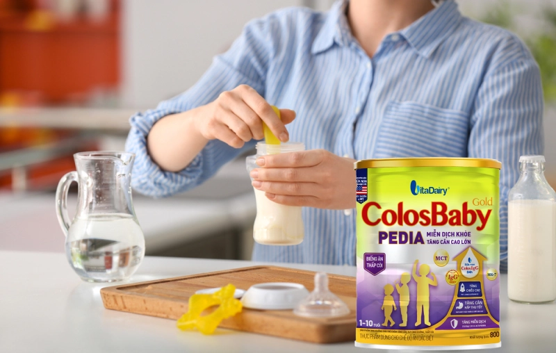 Hướng dẫn cách pha và bảo quản sữa bột ColosBaby Gold Pedia đúng chuẩn 
