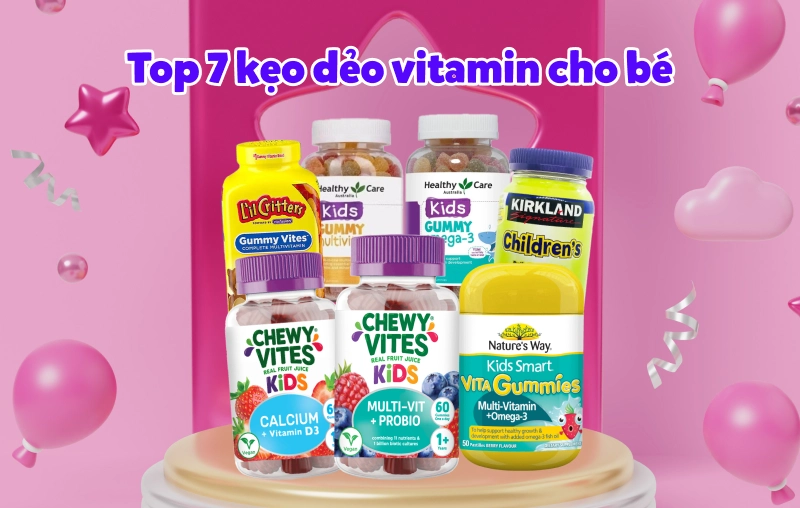 Top 7 kẹo dẻo vitamin (gummy vitamin) cho bé được nhiều ba mẹ tin chọn