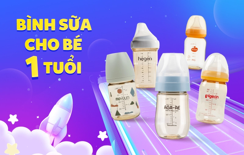 Top 5 bình sữa cho bé 1 tuổi được ba mẹ tin chọn