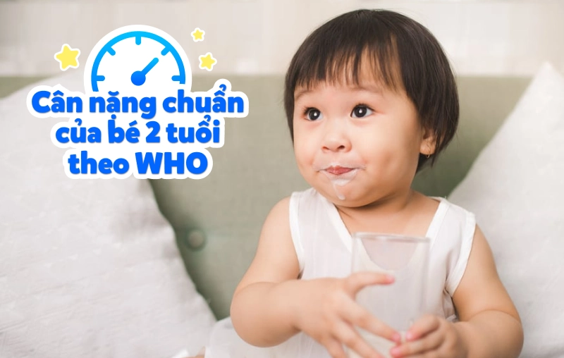 Trẻ 2 tuổi nặng bao nhiêu kg là đạt chuẩn theo WHO?