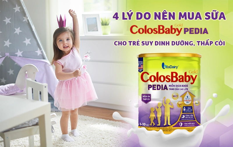 4 lý do mẹ nên chọn sữa cho trẻ suy dinh dưỡng, thấp còi-ColosBaby Gold Pedia