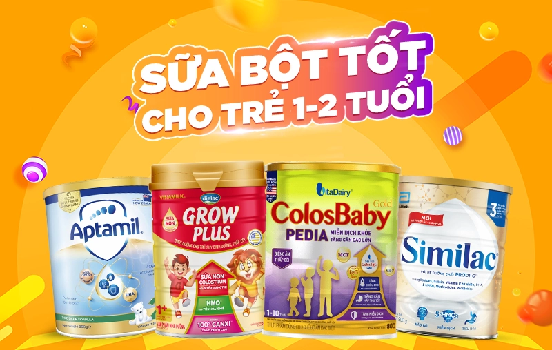 Top 5 sữa bột tốt cho trẻ 1-2 tuổi giúp bé phát triển toàn diện