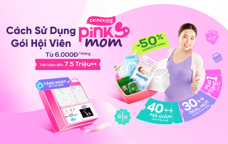 Hướng dẫn cách sử dụng gói hội viên Con Cưng Pink Mom chi tiết