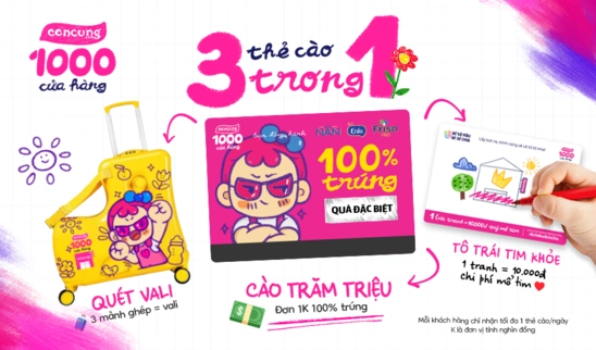 ĐƠN 1.000Đ CÀO 100% TRÚNG 