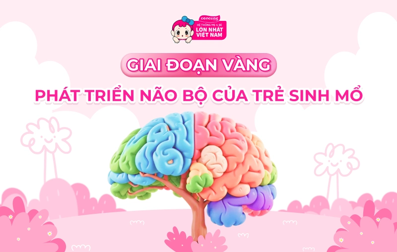 Giai đoạn vàng phát triển não bộ của trẻ sinh mổ: Mẹ cần lưu ý điều gì?
