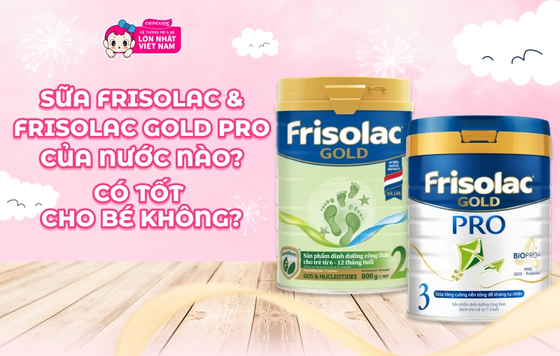 Sữa Frisolac Gold và Frisolac Pro của nước nào? Có tốt cho bé không?