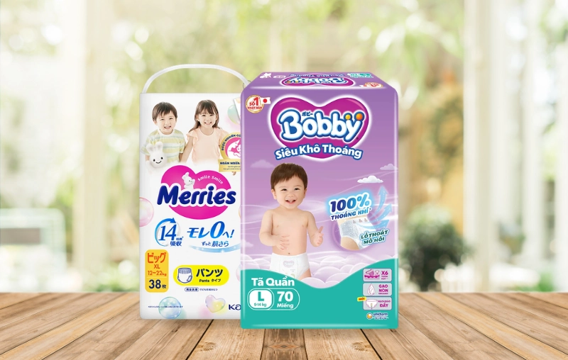 Bobby vs Merries loại nào tốt hơn? So sánh thực tế dành riêng cho mẹ bỉm Hà Nội trong mùa hè 2026