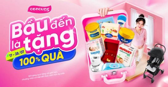 Siêu Khuyến Mãi Tháng 7 Tại Con Cưng: Bầu Đến Là Tặng - 100% Quà sdsdsd