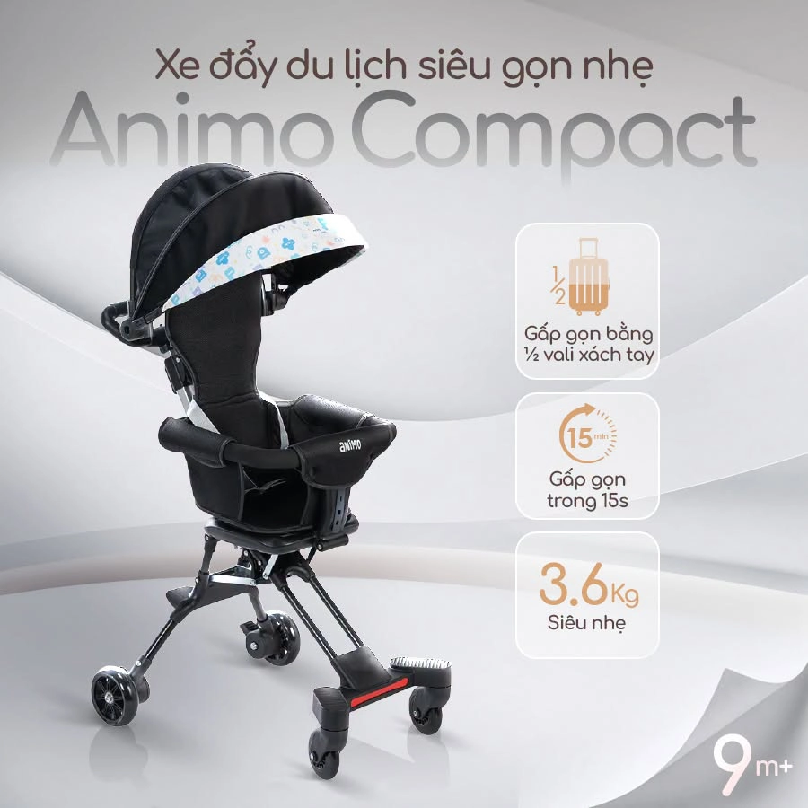 Xe đẩy gấp gọn du lịch cho bé: Vừa cốp, lên máy bay được