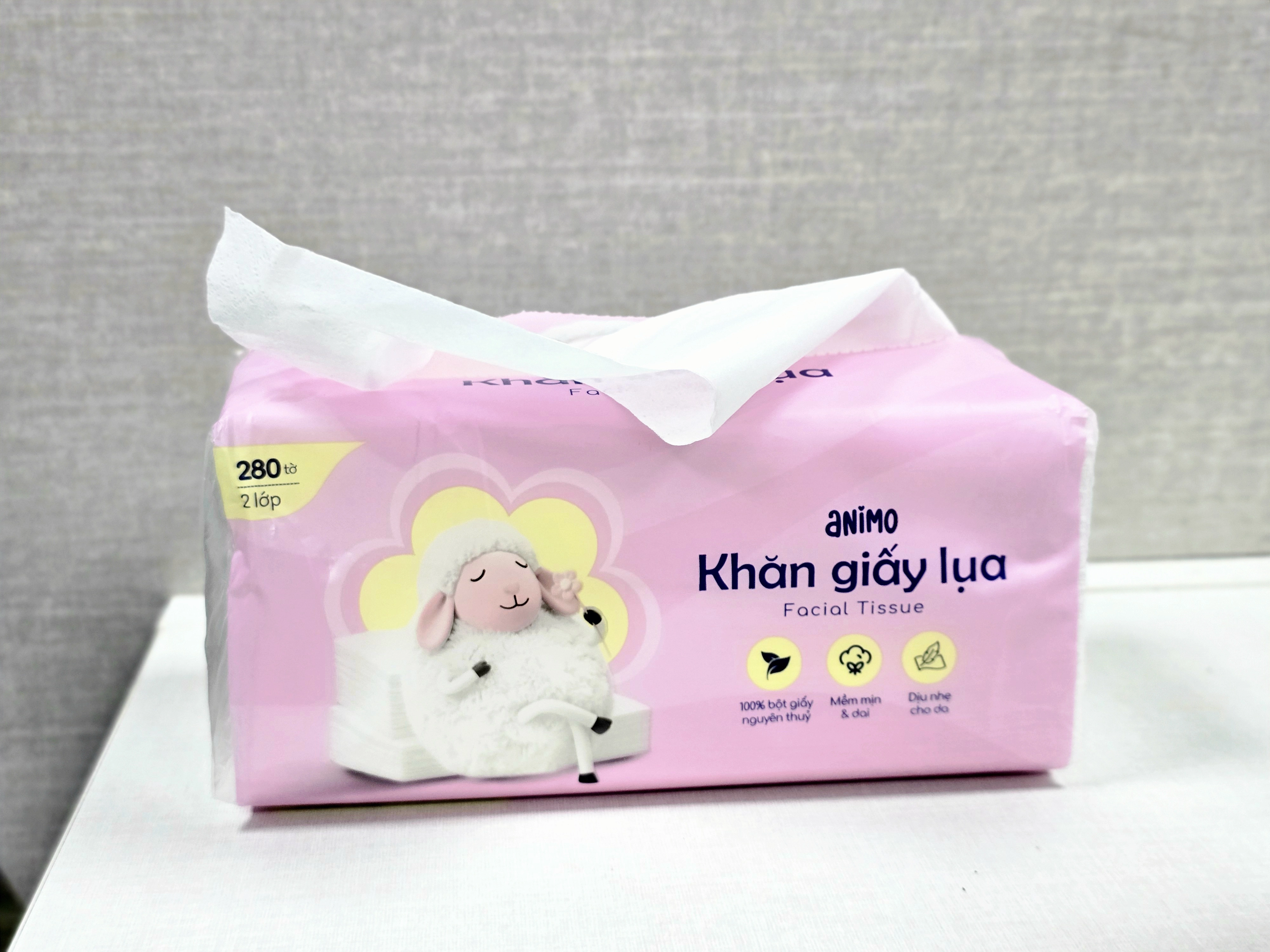 Khăn giấy rút Animo là lựa chọn của nhiều gia đình.