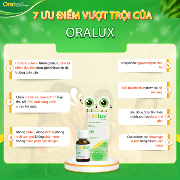 Thực phẩm bảo vệ mắt cho bé Oralux (15ml)