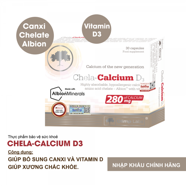 Thực phẩm bảo vệ sức khỏe Chela calcium D3
