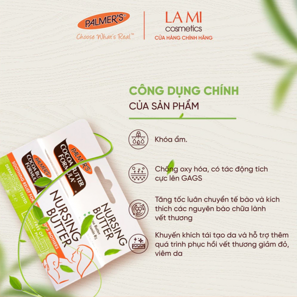 Kem ngăn ngừa nứt nẻ và giảm đau đầu ti khi cho con bú Palmer's 30gr