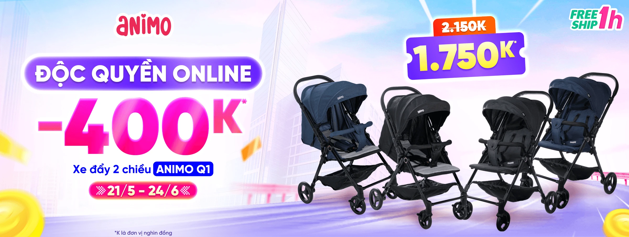 Xe đẩy Animo Q1