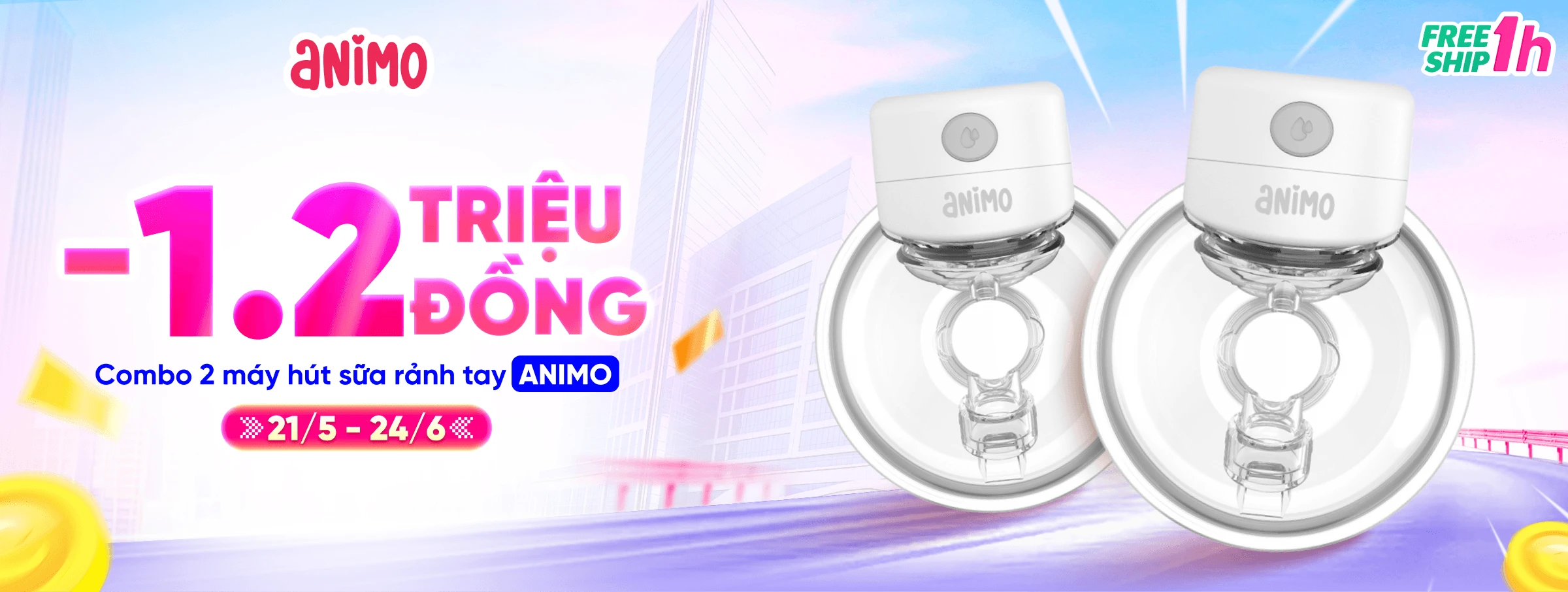 Giảm 1.2 triệu máy rảnh tay Animo