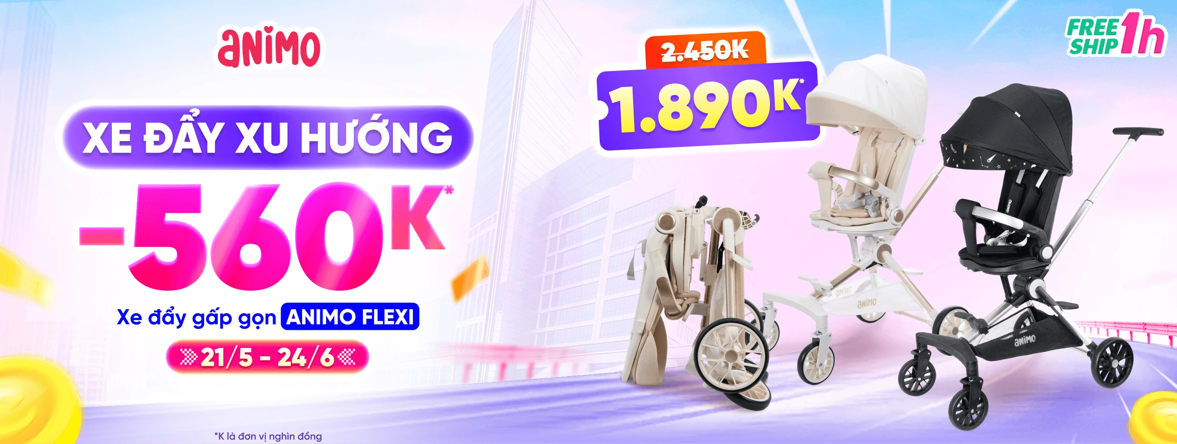 Xe đẩy Animo Flexi