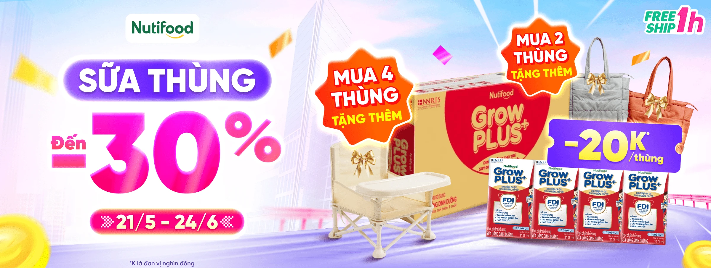 GROWPLUS ĐỎ ÍT ĐƯỜNG