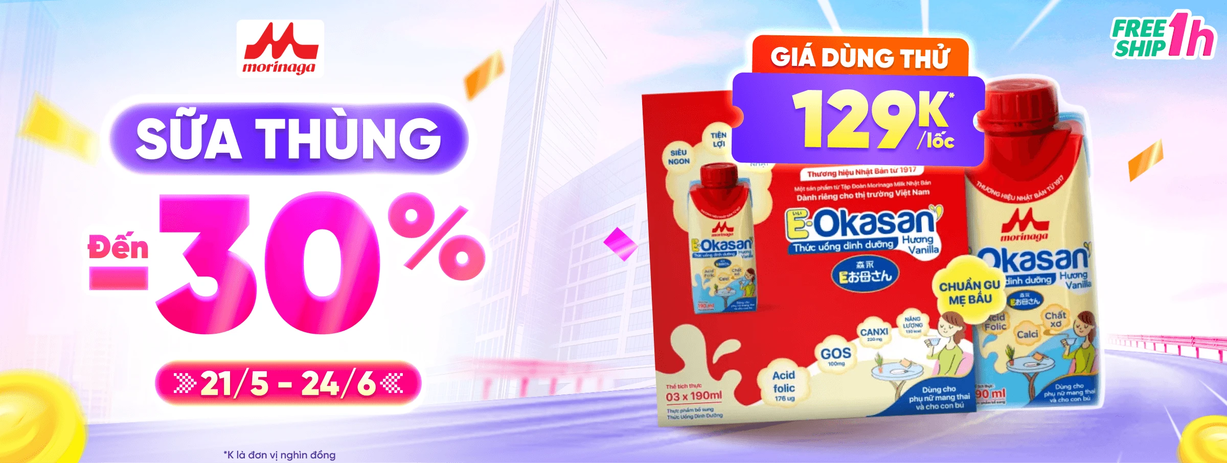 MORINAGA BẦU NƯỚC